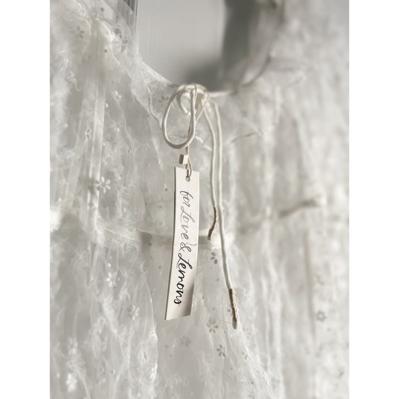 For Love & Lemons Kalea Sheath Midi Dress Women's Small Boho Wedding Bridal - Picture 3 of 14